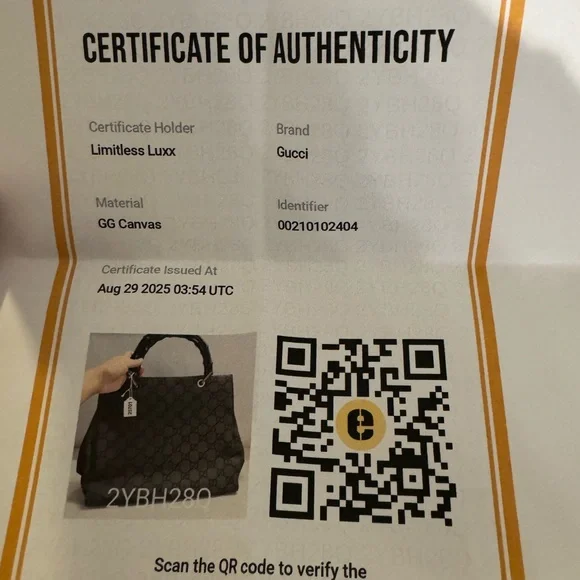 Authentic Gucci GG Canvas Tote with Bamboo-Style Handles w/ COA - Picture 3 of 15